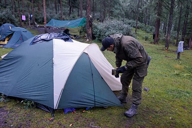 Палаточный лагерь в горах