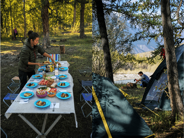 Палаточный лагерь по маршруту