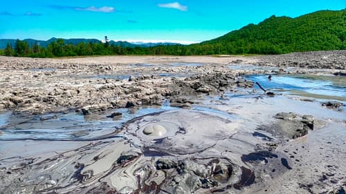 Грязевой вулкан, Японские тоннели, Мицульский хребет