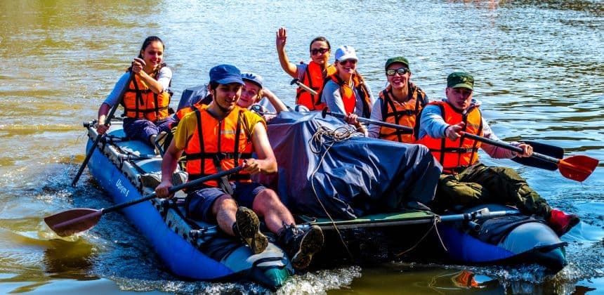 Длинный сплав 5 часов (экскурсия для баз в районе оз. Ая)